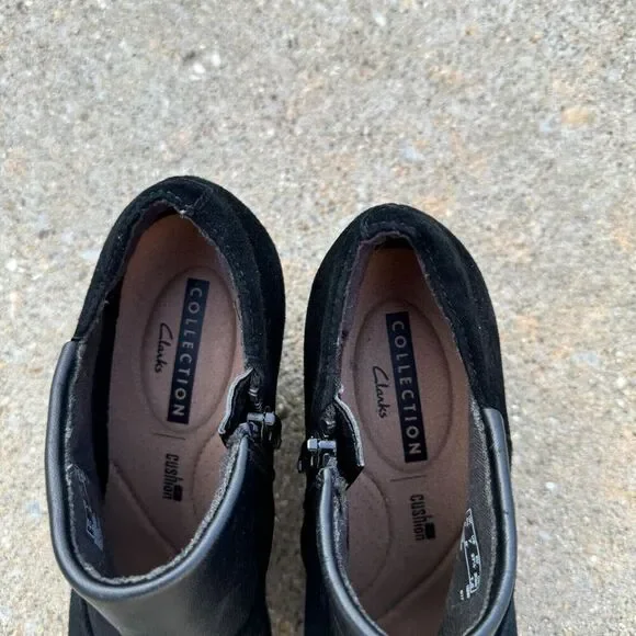 Stylish Black Wedge Ankle Boots - Picture 4 of 7